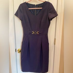 Tahari Navy Dress